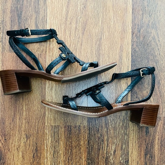 Tory Burch Black Leather Sandals - Picture 2 of 3